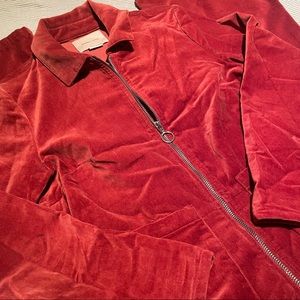 Paloma Wool Brown Velvet Jumpsuit with O-ring Zipper sz 38 (M)